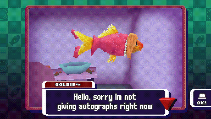Headlines from the Deep - a fish with long blonde hair says they will not sign autographs
