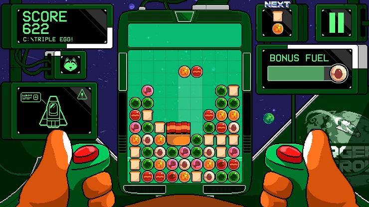 Burger Patrol - a dog pilot organizes food tiles to try to make a burger.