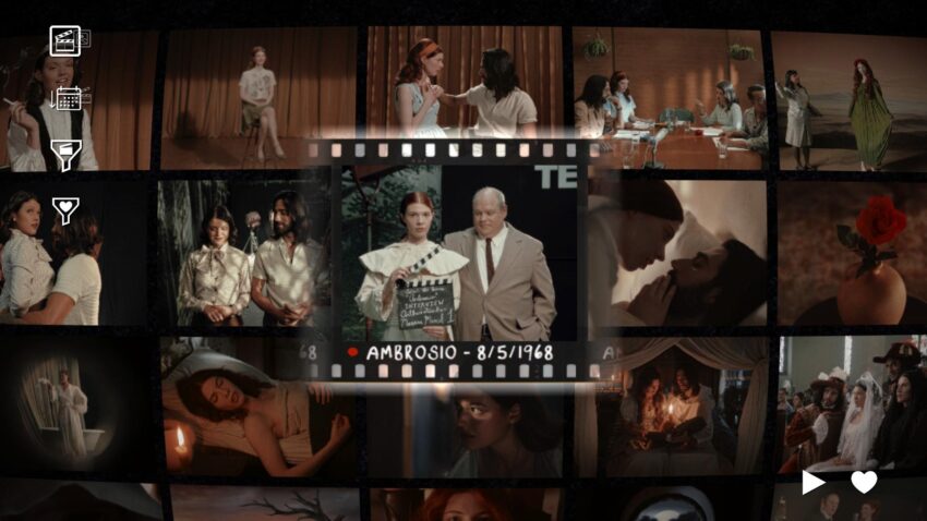 IMMORTALITY - rows of still frames from various movies and scenes