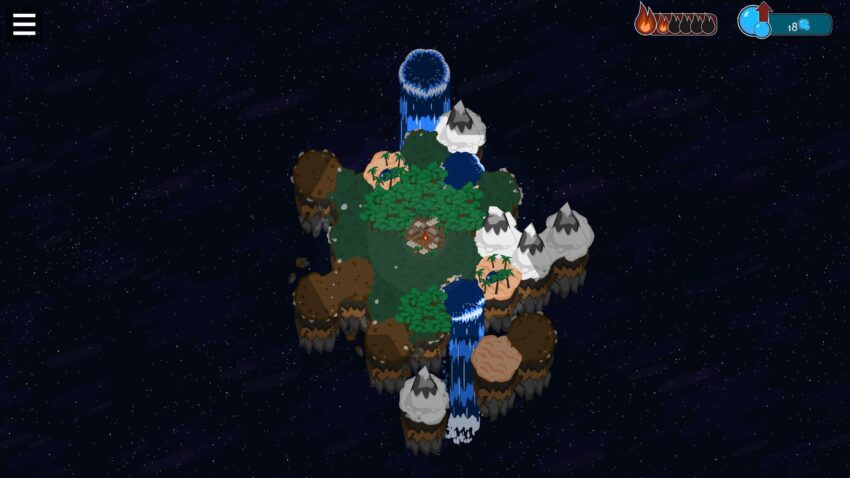 a tiny planet floating in space