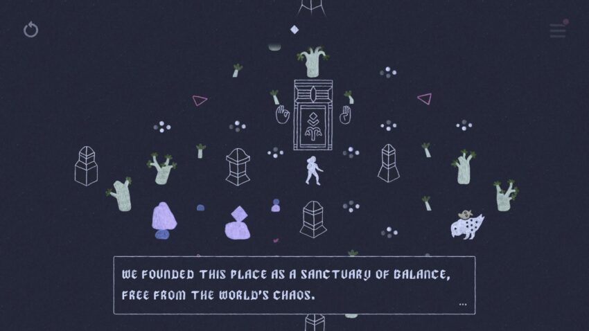 a person stands in the middle of a sanctuary in a black forrest