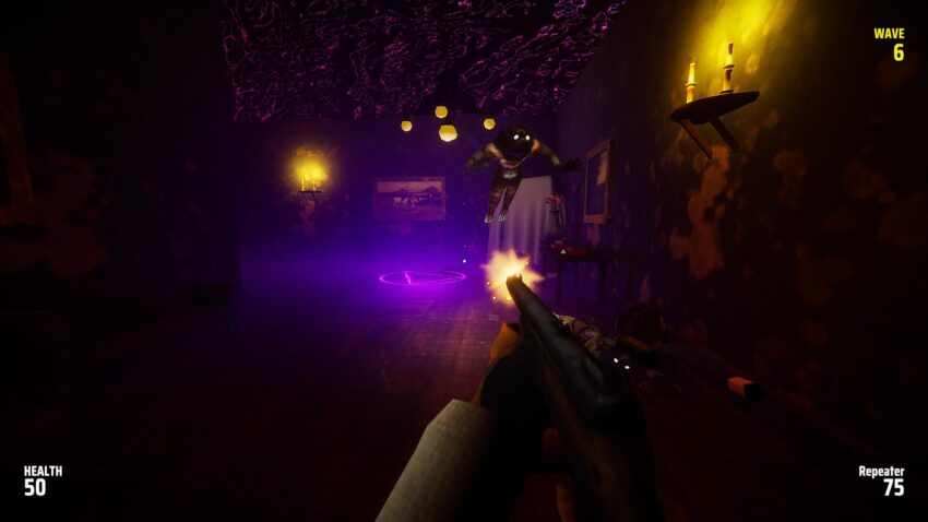 EL PASO NIGHTMARE - your character fires a gun at a supernatural dog that's leaping at you