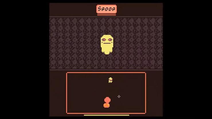 The Lost Night - a character fires beams at small spirits as a large ghost looms above