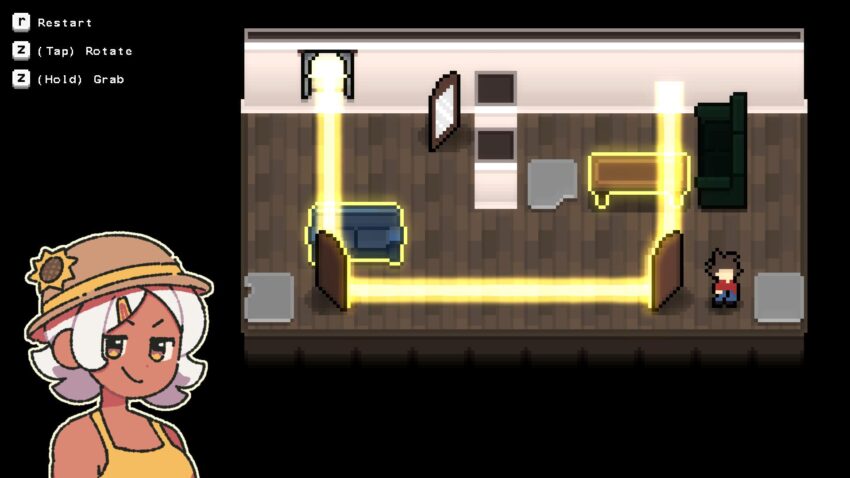 Inhabit - light reflects off of several dusty mirrors in a room