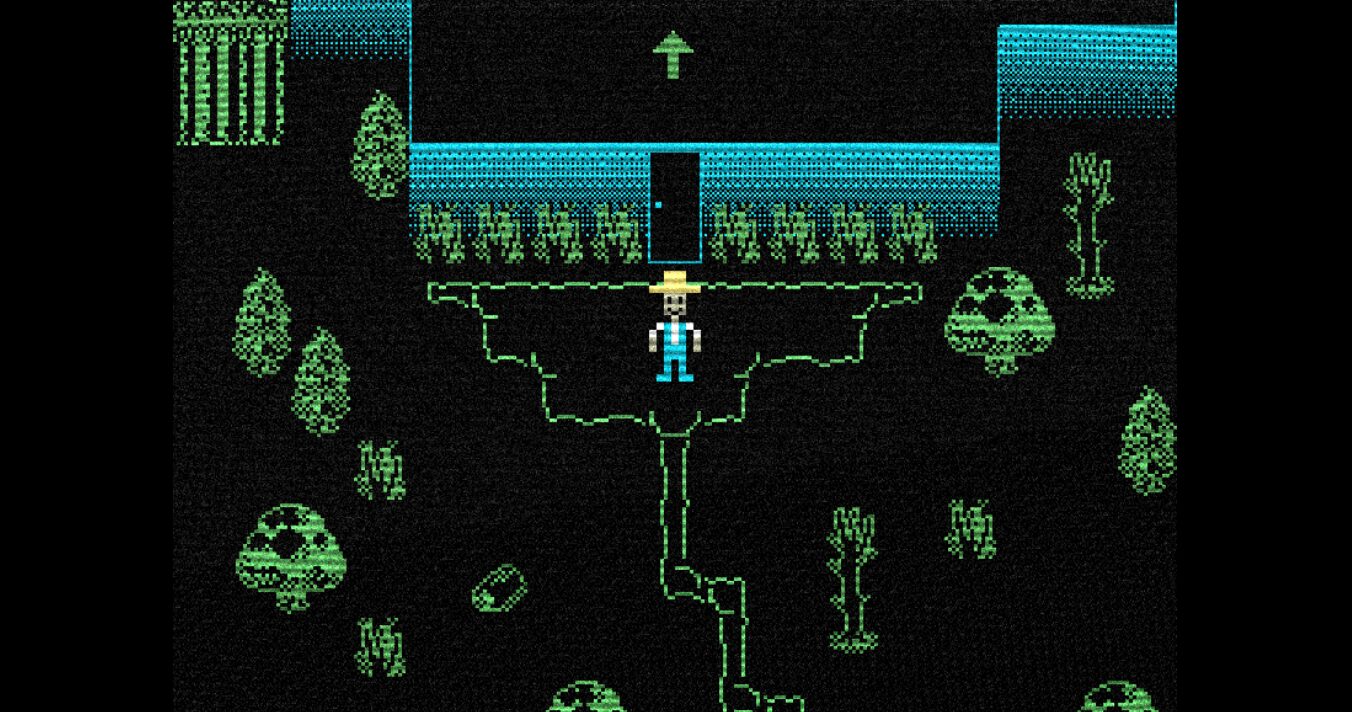 Grotesqueresque - A farmer walks a woodland path at night.
