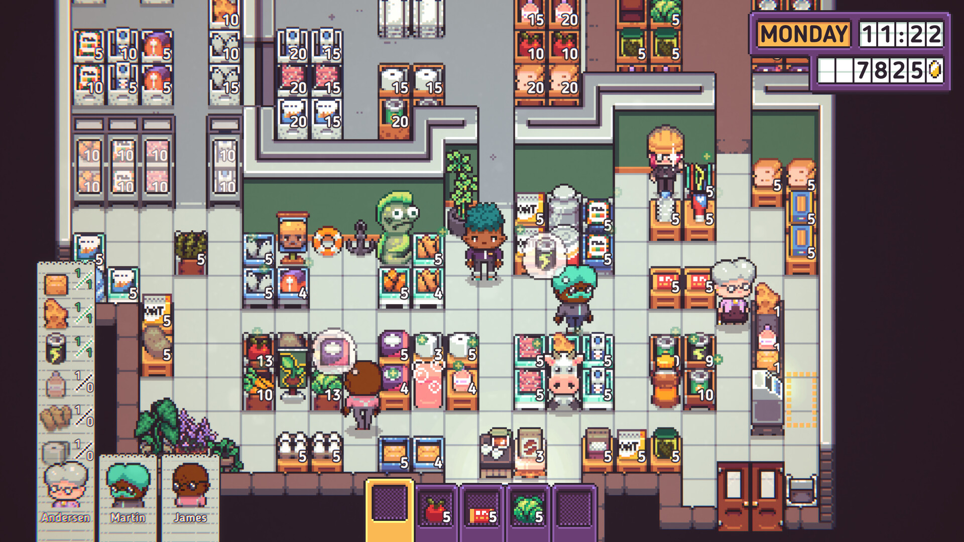 Discounty - several people walking through a store filled with goods.