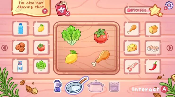 Cozy Cooking - A board with several ingredients on it.