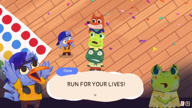 Just in Crime - A bird tells several humanoid animals to run for their lives.