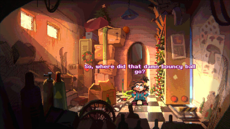 Ghost Haunting - A young girl with wild hair asks where her bouncy ball has gone.